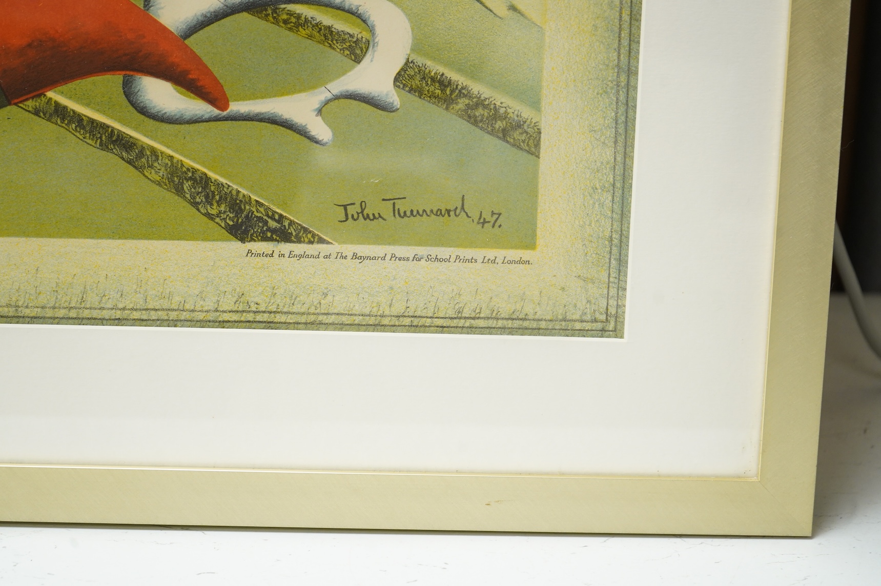 After John Tunnard (1900-1971), 'Holiday', lithographic School Print, SP18 printed in England by The Baynard Press for School Prints Ltd., London, 49 x 74cm